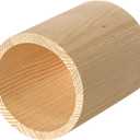 Cregugua 12-Pack 4 Inch Round Wood Pen Holder Unfinished Wooden Pencil Holder for DIY Crafts (3x3x4 Inches)