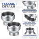 Cinnvoice 4 Pack 3" x 2" FNPT Galvanized Reducer, 300 PSI Pressure Rating for Plumbing, Industrial, and Fire Protection Systems