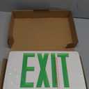 Lithonia Lighting ECBG LED M6 LED Exit and Emergency Light Bar Combo Fixture with Back Up Battery, Green Letters
