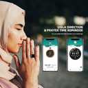 Zikr Ring- Muslim Digital Azan Alarm Clock, Digital Tasbih Finger Counter with OLED Screen, Waterproof, APP Support Counter Smart Ring(Black, 10 inch)