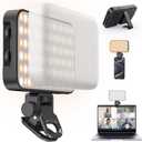 Selfie Light with Soft Diffuser & Built-in Stand  96 LED Rechargeable Clip Fill Video Conference Light for Phone, iPhone, iPad, Camera, Laptop, for Makeup, TikTok, Vlog, and Video Calls