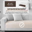 Soft Plush Couch Cover Washable, Non Slip Pluffy Sectional Sofa Covers for 3 Cushion Couch Sofa L Sharped Sofa Slipcover, Furniture Protector for Pets (1 PCS 36"x63" White)