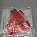 JOYIT 50 Pcs Clear Cellophane Bags with White Dot (18 in x 30 in) - 3 Mil Thicker Cellophane Wrap for Gift Baskets, Clear Plastic Bags with Red Bows Ribbon