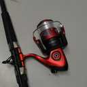 Spinning Reel and Fishing Rod Combo. Red and Black