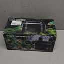 Reptile Dual Light Fixture with Dimming Switch and Timer, Deep Dome Reptile Heat Lamp Fixture Double UVB Light Fixture, Double Dome Lamp Fixture for Basking Heat Bulb for Terrariums