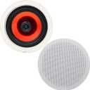 Herdio 6.5" 150 Watt Ceiling Speaker for Bathroom, Kitchen, Bedroom, Covered Porches One Pair