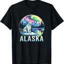 Alaska Northern Lights Aurora Viewing Vacation Alaska Trip T-Shirt, Size Medium