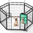 Dog Playpen Indoor Outdoor, 24 Inch 6 Panel Metal Dog Pen with Door, Foldable Pet Playpen Kennel Puppy Playpen Exercise Pen for Dog,Playpen Fence for Outdoor RV, Camping, Yard, Garden
