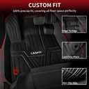 LASFIT Floor Mats and Cargo Liner for Honda CR-V 2026 2025 2024 2023 (Gasoline & Hybrid & e:FCEV), All Weather TPE Car Trunk Mat (Upper Position), 1st & 2nd Row & Trunk Liner Full Set Black