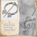 Dune Costume Medieval Hooded Shawl Post Apocalyptic Cloak Cowl Renaissance Viking Costume Cape Accessories (76.4x22.4", Gray)