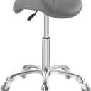Antlu Saddle Stool Chair for Massage Clinic Spa Salon Cutting, Saddle Rolling Stool with Wheels Adjustable Height (Grey)