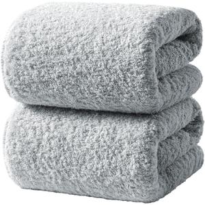 REDKISS Ultra-Plush Bath Towel Set - 900GSM Premium Thick Cotton for Bathroom & Spa, Super Absorbent Bath Sheets with No Shedding (2-Piece Bath Towel Set for Adults, Luxury Hotel & Home Use)-Blue lime