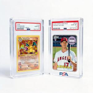 PSA Slab Display Case 1inch Thick Acrylic Graded Card Display Case with Magnetic Lid, Clear Slab Protector Compatible with PSA & CGC, Card Slab Case for Graded Cards