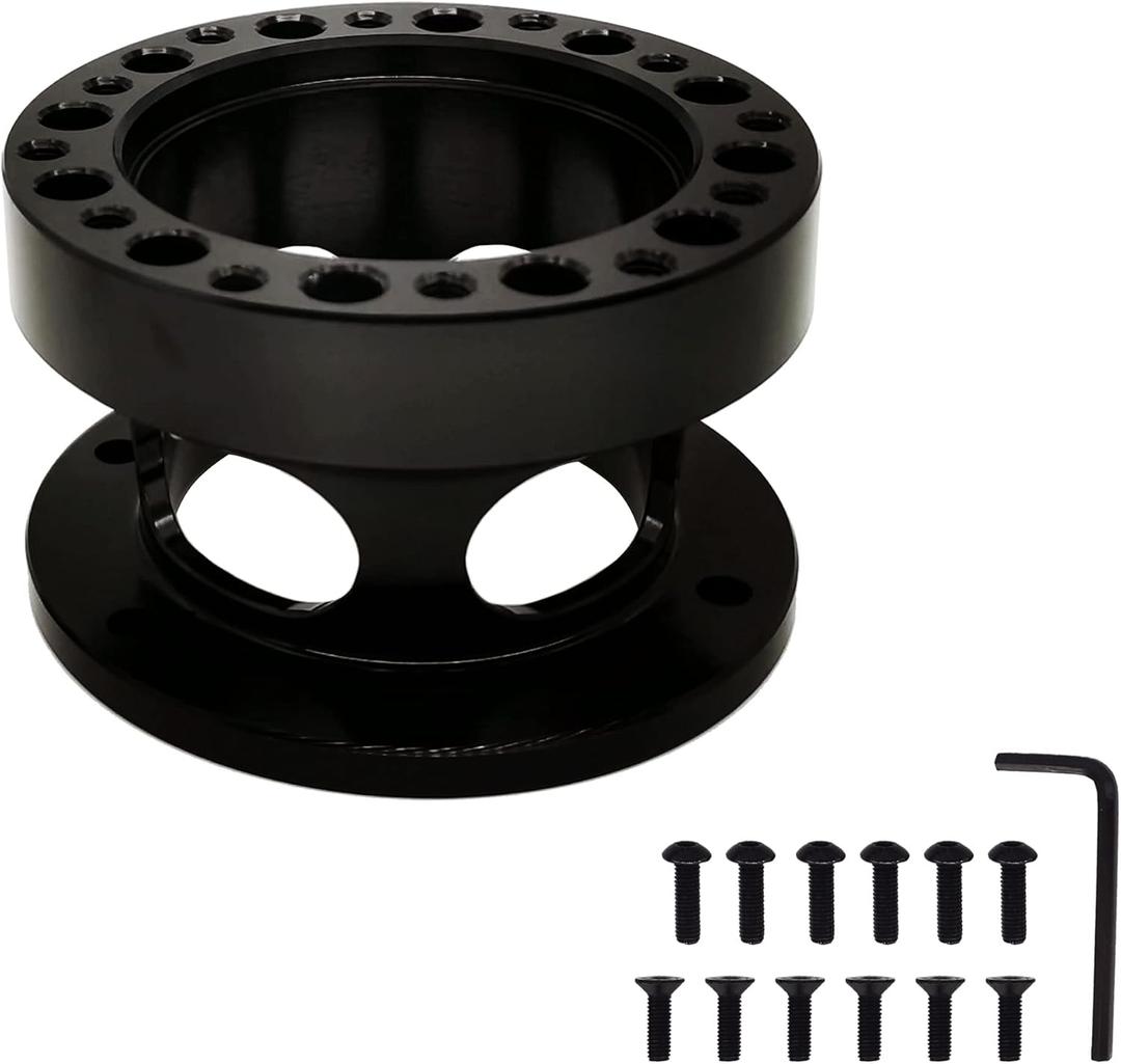 2 inch Steering Wheel Hub Spacer Universal Car Aluminium Extension Spacer Steering Wheel Modified Booster Pad (2 inch) (2 inch Steering Wheel Hub Spacer)