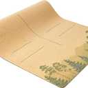 Cork Yoga Mat with Natural Rubber Base, Extra Size, Thickness and Support, Excellent Cushion & Grip, Non-Slip, Non-Toxic, Sweat-Resistant, Sustainable, Eco-friendly Exercise Mat