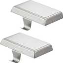 2 Pack Christmas Stocking Holders Ornament Hooks Mantel Weighted Stocking Hangers Metal Hanging Hooks Heavy Duty Stocking Holders Bases for Mantel Fireplace Party Decoration (Silver, 2)