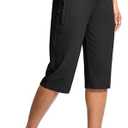 G Gradual Women's 15" Long Shorts Below The Knee Capri Lightweight Quick Dry Hiking Cargo Shorts for Women with 3 Pockets L