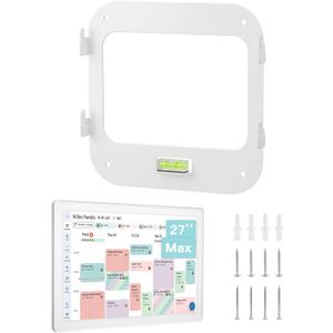 No-Stud, No-Drill Metal Wall Mount for Skylight Calendar Max 27", No-Drill Installation for Drywall, Matte White, Portrait/Landscape, Anti-Scratch Silicone Pads, Accessories for Skylight Calendar