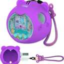 JCHPINE Silicone Cover Case for Punirunes Interactive Digital Toy, Protective Skin Sleeve for Punirunes Digital Pet Toys Squishy Characters Electronic Pets Accessories (Purple Case)