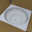 Semi Flush Mount Ceiling Light, Pearl white Glass Ceiling Light Fixture, 3-Bulb Modern Close to Ceiling Light, Vintage Glass Ceiling Lights for Bedroom Kitchen Living Room, Bulb Not Included (11.8 inch)