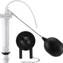 Dreyoo Universal Toilet Tank Repair Kit Compatible with Danco 80816, Toilet Repair Parts Fill Valve, Flapper, Rod, Float Replacement, Toilet Repair Kit for 8.5 Inch Tanks, Toilet Tank Flapper Replace