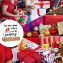 2 x He Sees You When You're Pooping Sign, Funny Christmas Bathroom Decor, Friends Coworkers Gifts for Christmas, Home Bathroom Decorations 4 x 4 Inches