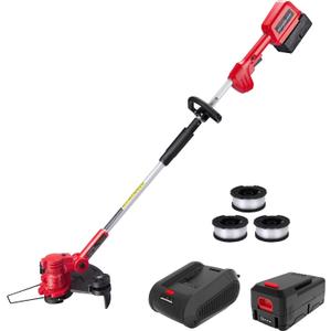 PowerSmart 13-Inch 40V Cordless String Trimmer with Fast Charger, 4.0Ah Battery Powered Weed Wacker, 2 in 1 Lawn Weed Edger, Weed Eater Battery Powered