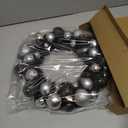 HAKACC Black Christmas Decorations Ball Wreath, 13 Inch Black and Silver Ornament Wreath for Front Door Window Wall Outdoor Party Decor, Gothic Holiday Decor