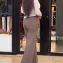 CHICME Womens Long Sleeve Mesh Top Round Neck Lace Floral See Through Blouses Casual Asymmetrical Shirt (Without Tank) (White)