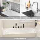 Daily Treasures 2Pcs Removable 9.06"x7.87" Shower Splash Guard with Silicone Sucker, Reusable Splash Guard for Shower, 3MM Thickened Bathtub Splash Guard,Detachable Bathtub Splash Guard for Tub