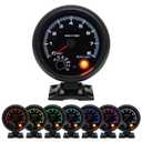 MH 3.75" 95mm Tachometer 0-8000 Large RPM Gauge 7 Color Car AUTO Tacho Shift Light with Dashboard Pod (Black)