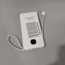 Portable Charger with Built in Cables,TESSAN 10000mAh Power Bank Fast Charging with Foldable Wall Plug Charger, 20W Compact Battery Pack Travel Essentials for iPhone 17/16/15 Series, Samsung, Tablets (White)