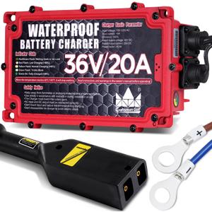 CRAFTSMAN GOLF 36 Volt Golf Cart Battery Charger for EZGO 20 Amp Golf Cart Onboard Charger with D-Shape Plug and Rapid Charge Cable CRAFTSMAN GOLF 36 Volt Golf Cart Battery Charger for EZGO 20 Amp Golf Cart Onboard Charger with D-Shape Plug and Rapid Charge Cable