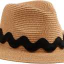 Mud Pie Women's Mud Pie Women's RIC Rac Fedora (4" x 14 1/2" dia, Brown)