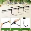 Suncalla 2 Pcs Garland Hanger for Front Door with 6 ft Christmas Pine Garland for Mantel Wreath Holder for Door Frame Adjustable Fits 32"-67" Width for Christmas Holiday Decoration, No Nails or Screws