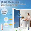 Haton Window Privacy Film One Way Window Tint for Home, Sun UV Blocking Heat Control Reflective Mirror Film, No Glue Static Cling See Out Not in Glass Door Covering, Silver, 35.4" x 78.7"