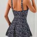 Eomenie One Piece Swimdress Swimsuits for Women Tummy Control Swim Dresses Skirt Bathing Suit, 