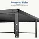 DUMOS Twin Size 16 Inch Bed Frame - Metal Platform Bed Frame Mattress Foundation with Steel Slat Support, No Box Spring Needed, Storage Space Under Base, Easy Assembly, Black