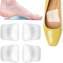 Gel Arch Support Inserts for Women - 2 Heights Options, Non-Slip Arch Pads for Flat Feet & Plantar Fasciitis Relief(2Pairs)