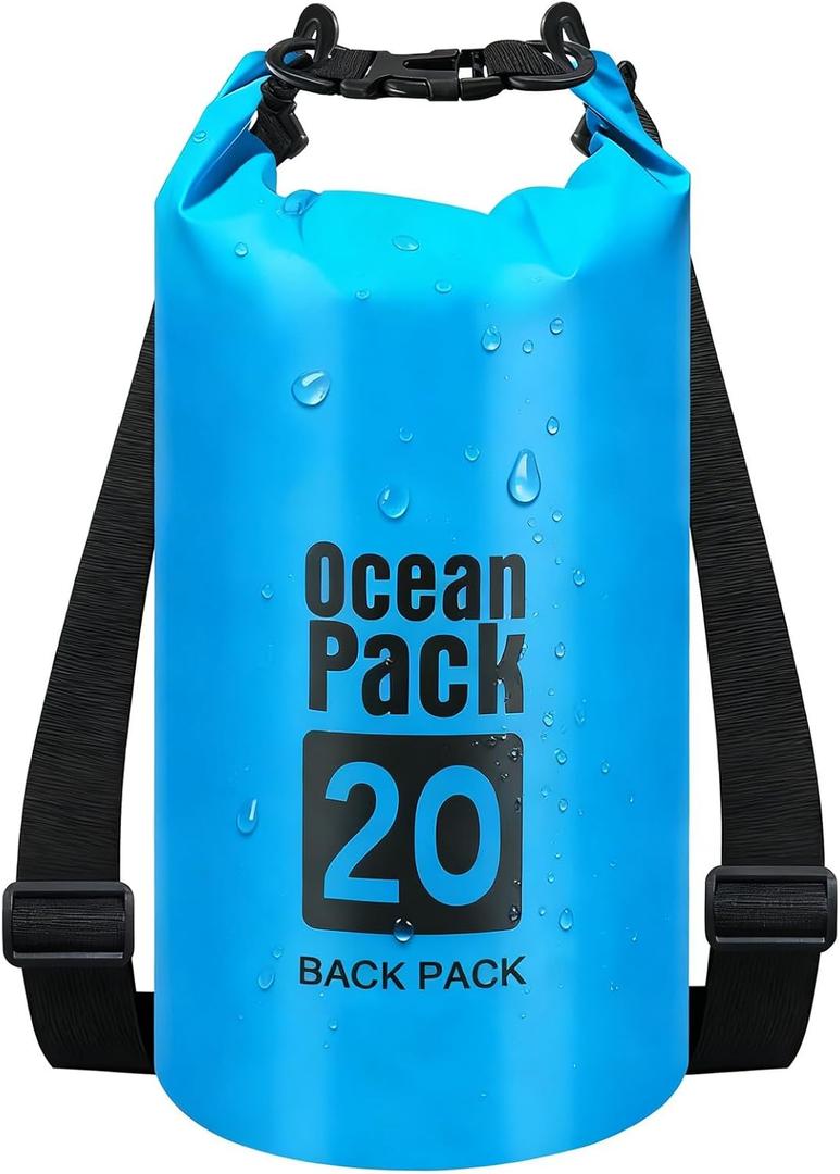Waterproof Dry Bag Roll Top Dry Storage Bag Backpack for Women & Men, Perfect for Kayaking, Boating, Swimming, Camping, Hiking, Backpacking & Beach (20L)