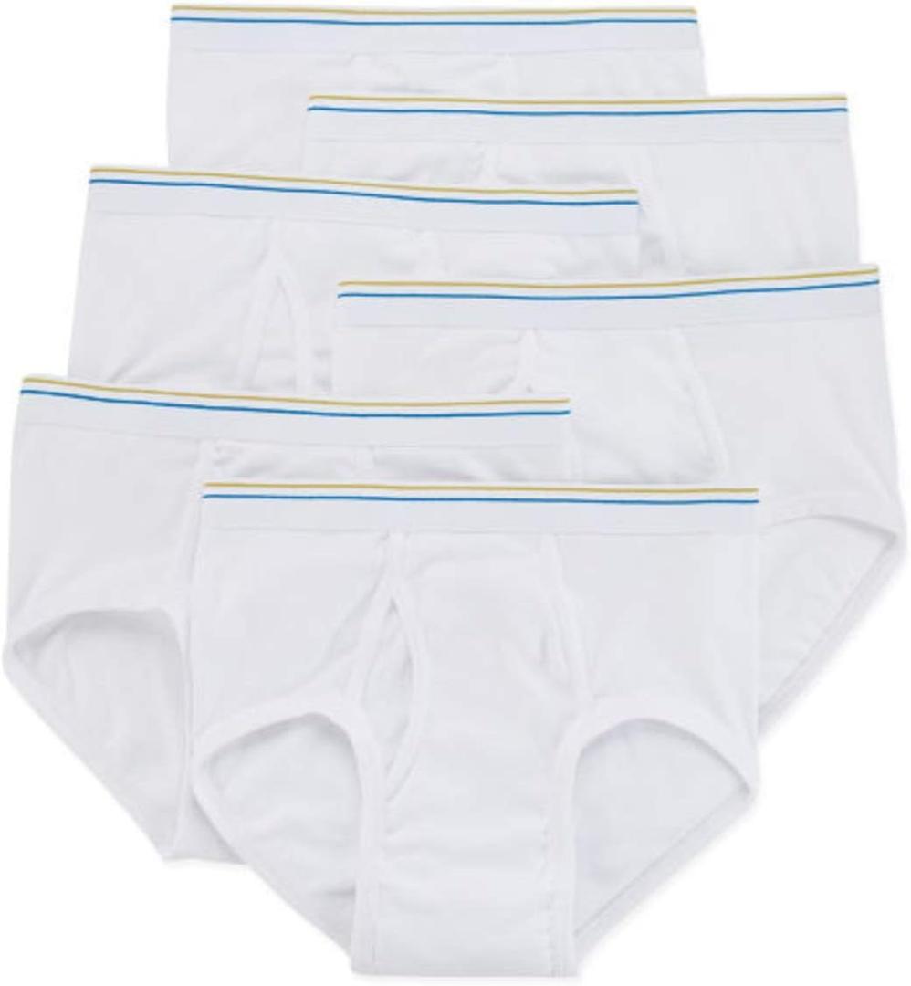 Stafford 6 Pair Blended Cotton Full-Cut Briefs (XX-Large), White
