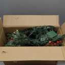 Rivokeer 2 Pack Pre-lit Artificial Christmas Tree Urn Filler, Battery Operated Lighted Xmas Tree with Pinecones & Berries, Holiday Planter Filler Outdoor Waterproof Decor for Porch, Garden, Yard