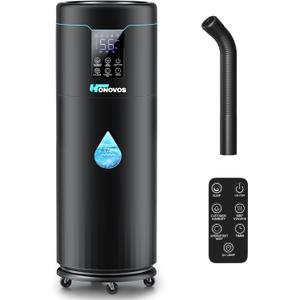 Humidifiers for Large Room Home Bedroom 2000 sq.ft. 17L/4.5Gal Large Humidifier with Extension Tube & 4 Speed Mist,Top Fill Wholehouse Humidifier with 360°Nozzle for Plant Commercial Greenhouse(Black)