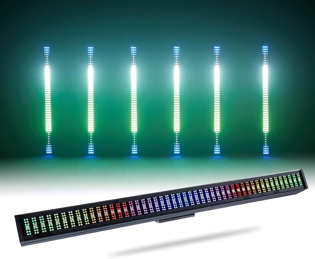 Stage Lights 200W LED DJ Light Bar RGBW 4in1 Strobe Light Bar,Wash Light Bar 96 Partition Pixels 576 LEDs DMX Control Sound Activated for Parties, Clubs, Weddings, Church Events