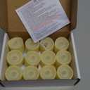Homemory 12Pack Timer Flameless LED Votive Candles, Long Lasting Battery Operated Tea Light with Timers, 6 Hours On and 18 Hours Off Cycle Automatically for Wedding,Table Decorations (Ivory Base)