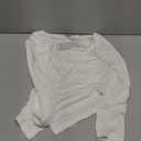 ZESICA Women's Off The Shoulder Tops 2026 Long Sleeve Y2K Asymmetrical Ruched Fitted Shirts Spring Trendy Going Out Top (Medium, White)