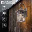 Outdoor Porch Light, 2-Pack Exterior Wall Lights for House, Waterproof 18'' Oil-Rubbed Bronze Outdoor Sconce Lighting with Water Ripple Glass for Front Door Porch Patio Garage Garden, Medium-2Packs