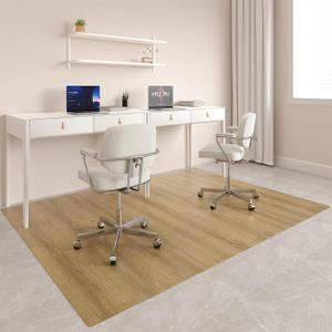 Wrinkle-Free 58"x 75" Office Chair Mat for Hardwood, Easy Glide Computer Chair Mat for Hardwood, PVC Chairs Floor Protector, Sturdy Desk Chairs Mats,Premium Floor Pad for Office, Floors Protector Mats