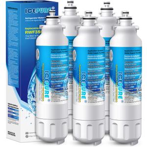 ICEPURE ADQ73613401 Refrigerator Water Filter Replacement for LG LT800P, Kenmore 9490, 46-9490, ADQ73613403, ADQ73613402, LSXS26326S, LSXS26366S, LMXC23746S, LMXC23746D, LMXS30776S, RWF3500A, 5PACK