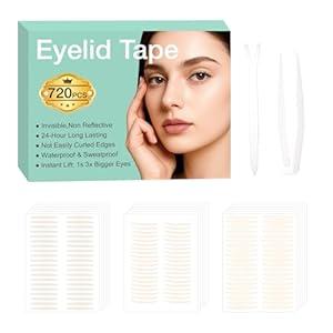 720pcs Invisible Double Eyelid Tape â€” Eyelid Lift for Sagging or Hooded Eyelids, Uneven Lids, and Single Eyelids, Mother's Day Gift